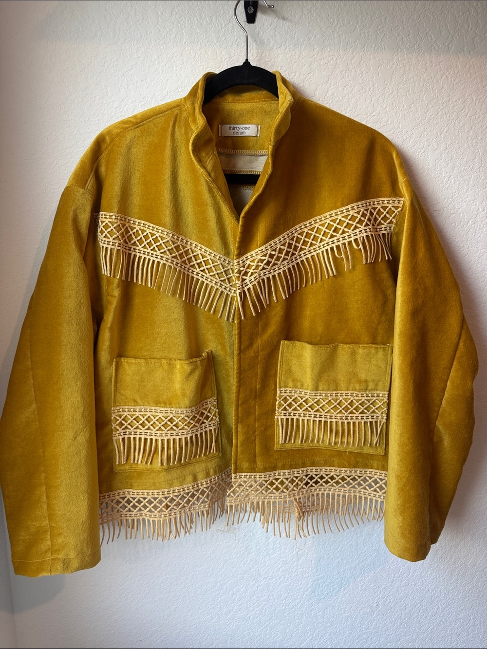 Handmade Fringe Velvet Jacket